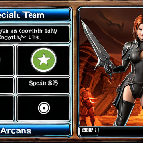 Home 15 **A strategic team composition screen in Reverse: 1999, highlighting Lilya's high attack stat and multi-target special ability. Show the player carefully selecting arcanas to complement her strengths.**