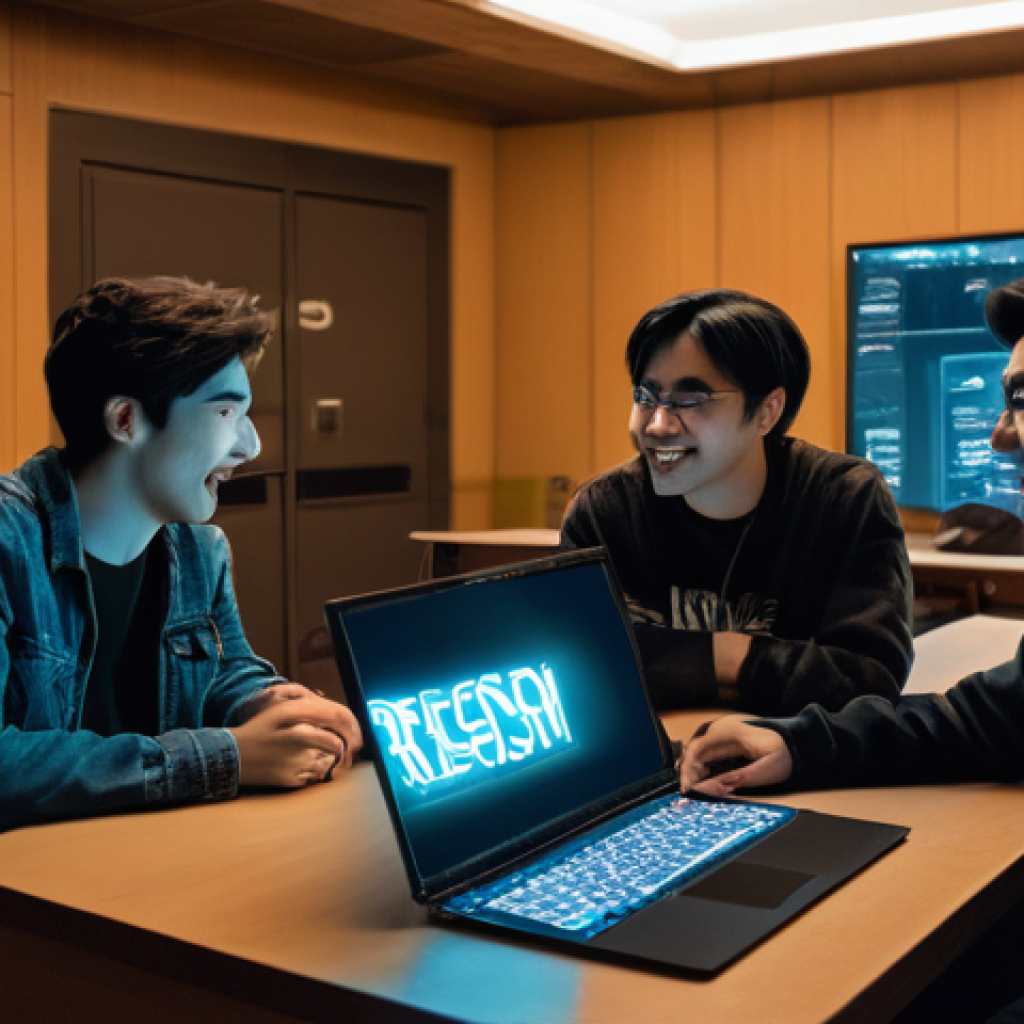 리버스 1999 크리에이터 콘텐츠 - In the center, a diverse group of young adults, fully clothed in stylish, contemporary but modest ca...