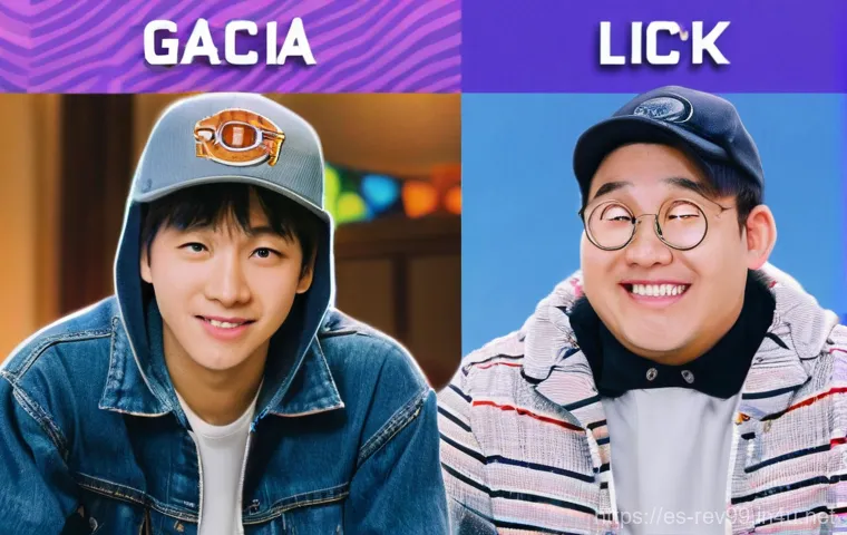 리버스 1999 커뮤니티 유머 콘텐츠 - **Prompt:** A split image showing two scenes side-by-side, capturing the "gacha luck" dilemma from t...