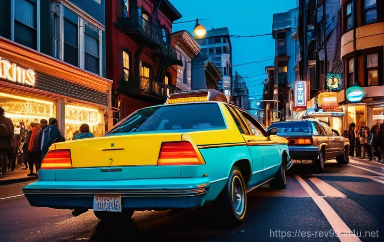 리버스 1999 업데이트 후 플레이 가이드 - **Prompt: 1990s San Francisco "Full Throttle! Towards the Golden City"**
    "A bustling, vibrant st...
