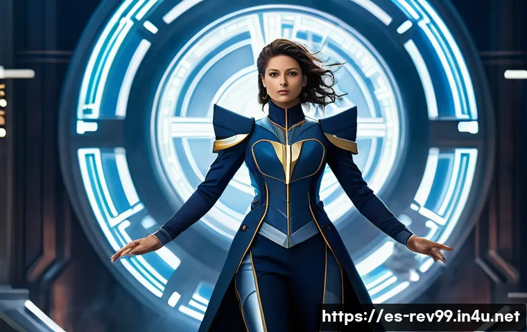 리버스 1999 유저 간담회 정보 - A dynamic full-body shot of Nautica, the 6-star Spirit DPS arcanist from Reverse: 1999, mid-action. ...