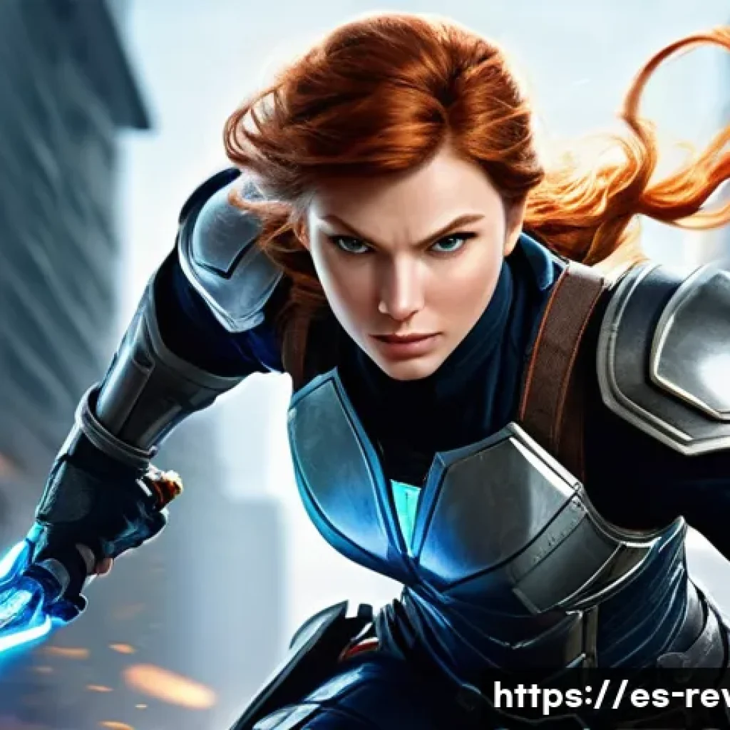 리버스 1999 캐릭터별 추천 장비 세팅 - A swift attack hero wearing lightweight armor designed for agility and speed, equipped with a slende...