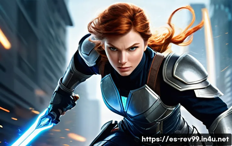 리버스 1999 캐릭터별 추천 장비 세팅 - A swift attack hero wearing lightweight armor designed for agility and speed, equipped with a slende...