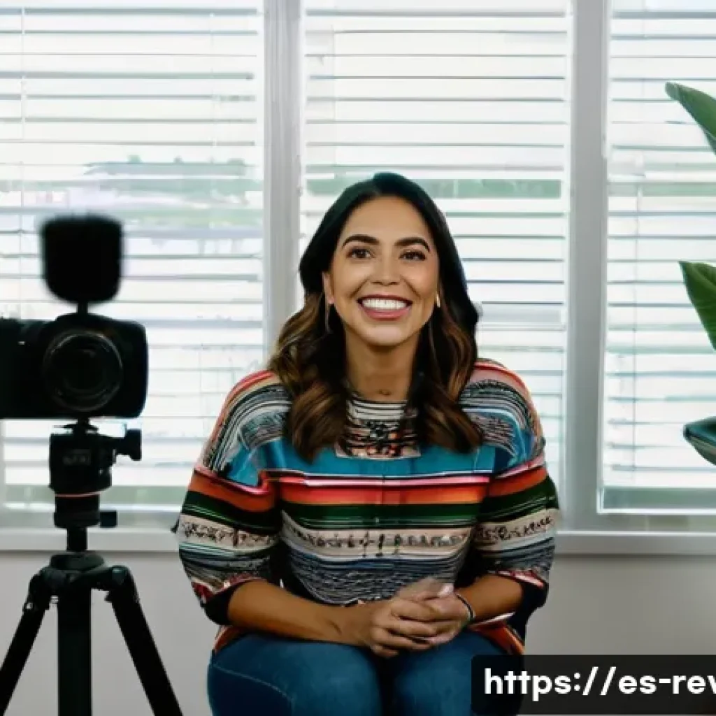 리버스 1999 팬들과의 실시간 스트리밍 - A lively and warm live streaming scene featuring a Hispanic content creator in their mid-30s, sittin...