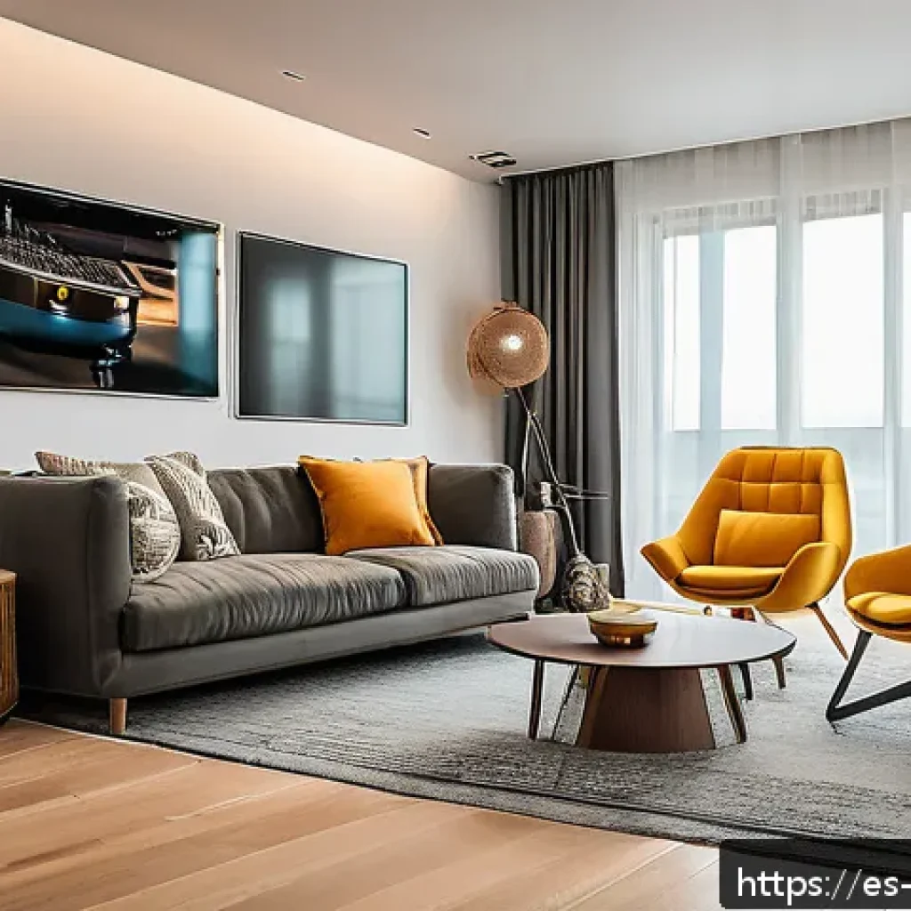 리버스 1999 팬들과의 실시간 채팅 - A cozy and modern living room setup for watching a live streaming session of a popular music group c...