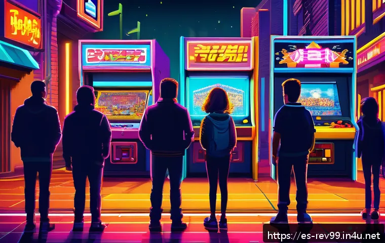 리버스 1999 개발진 AMA 모음 - A vibrant pixel art scene inspired by 1990s arcade games, featuring a dynamic character in colorful ...