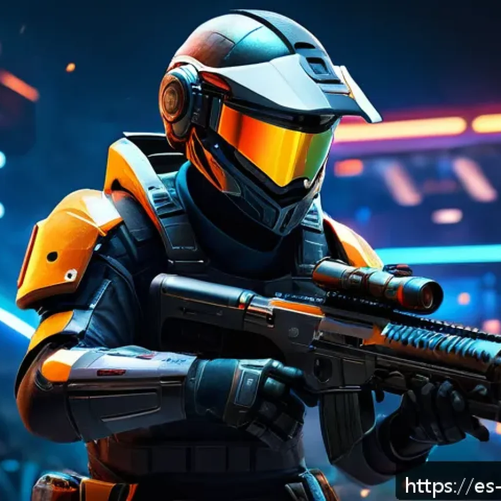 리버스 1999 등급별 장비 추천 - A dynamic scene featuring a beginner gamer character in a futuristic virtual battlefield, equipped w...