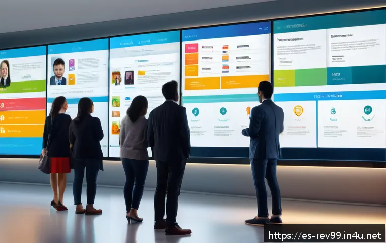 리버스 1999 초보 유저 커뮤니티 활용 - A vibrant digital community hub scene showing diverse Hispanic users actively engaging in a collabor...